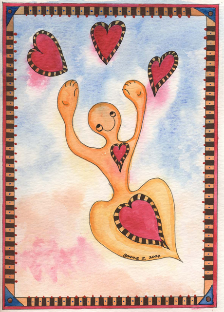 Painting: Juggling Hearts