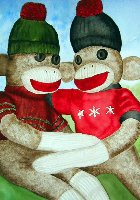 Painting: Sock Monkies