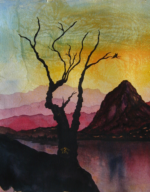 Painting: Owl in Tree