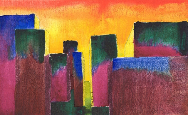 Painting: Big City Sunset